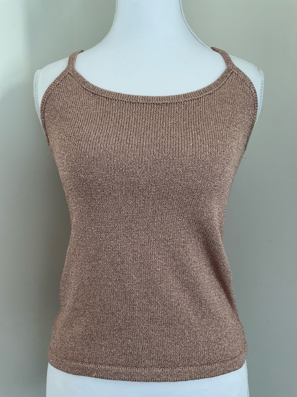 Women's Metallic Knit Tank & Cardigan Set - Blush - Picture 5 of 12